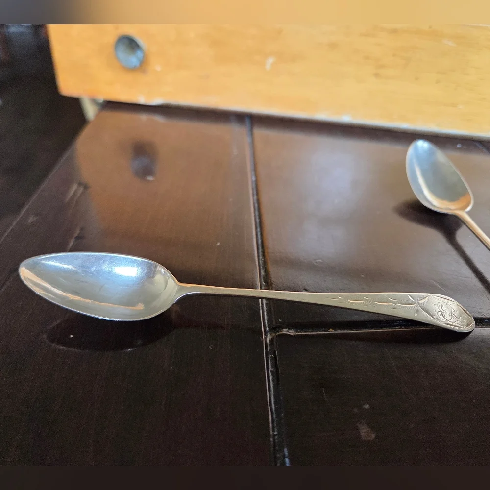 L Sayre Coin Silver Teaspoons (6)